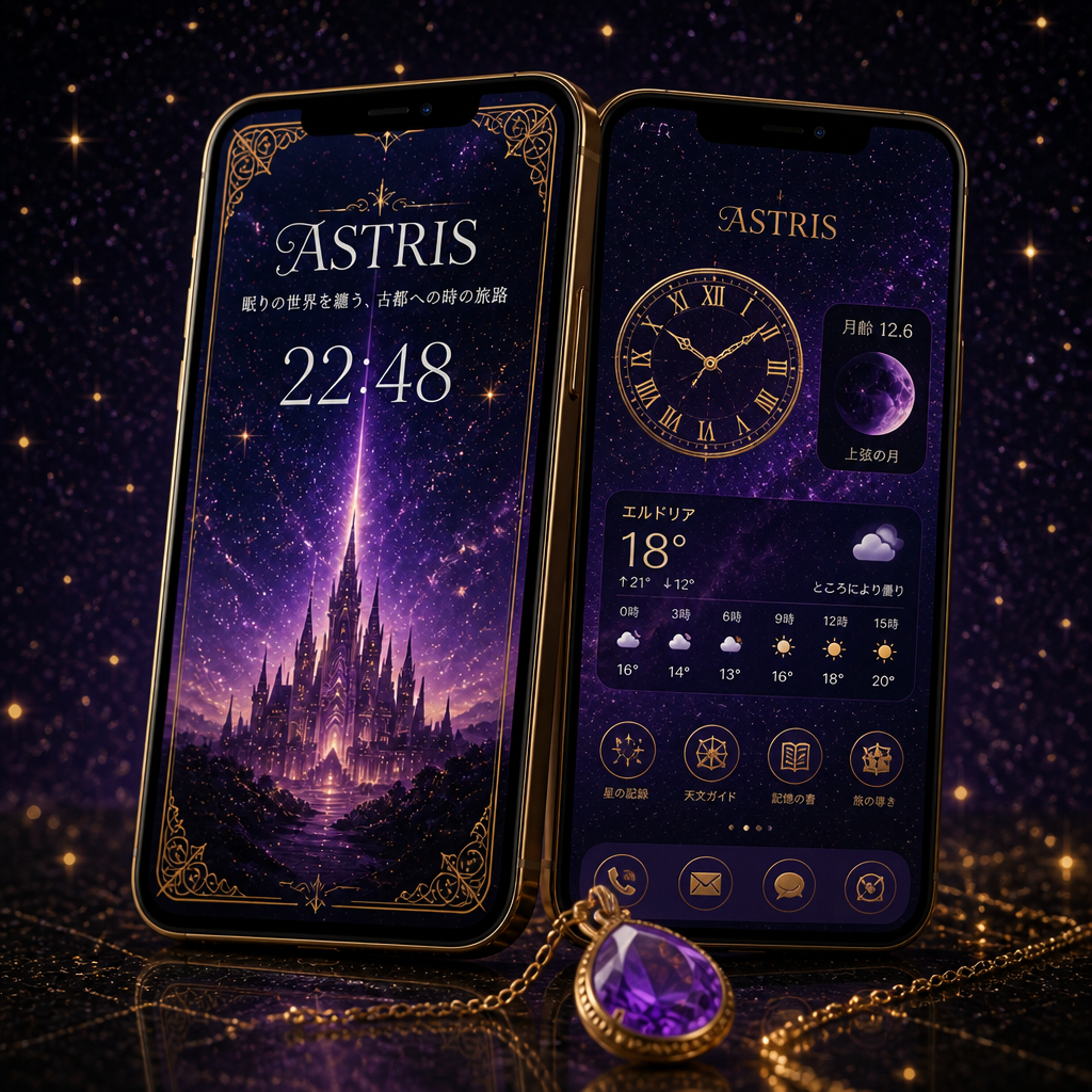 星夜のスマホテーマ ASTRIS のAI生成画像