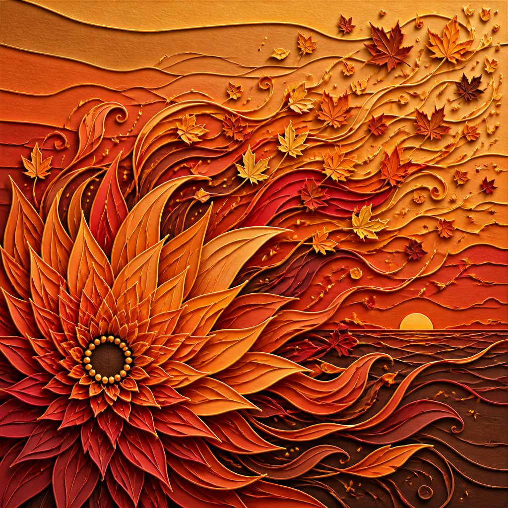 切り絵の大輪 のAI生成画像