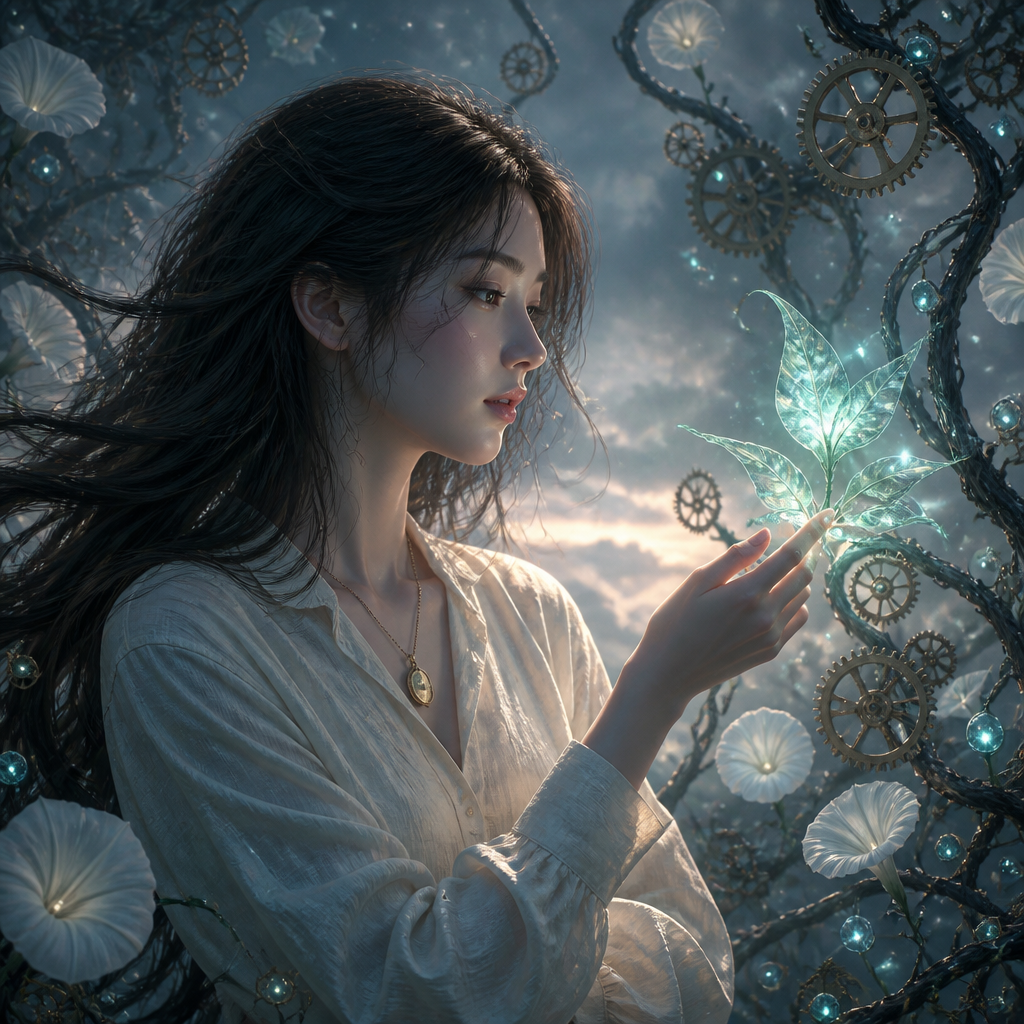 幻想の森のポートレート のAI生成画像