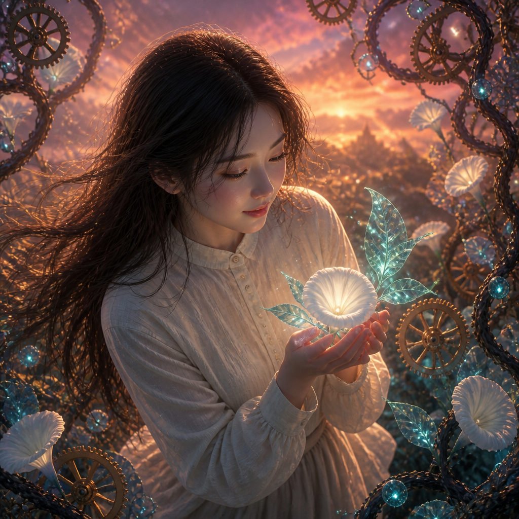 幻想の森のポートレート のAI生成画像