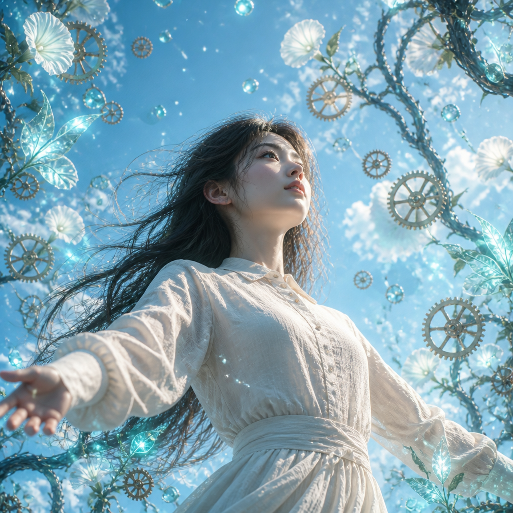 幻想の森のポートレート のAI生成画像
