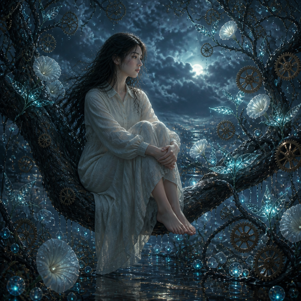 幻想の森のポートレート のAI生成画像