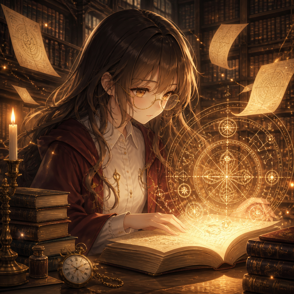 魔導書の魔女 のAI生成画像