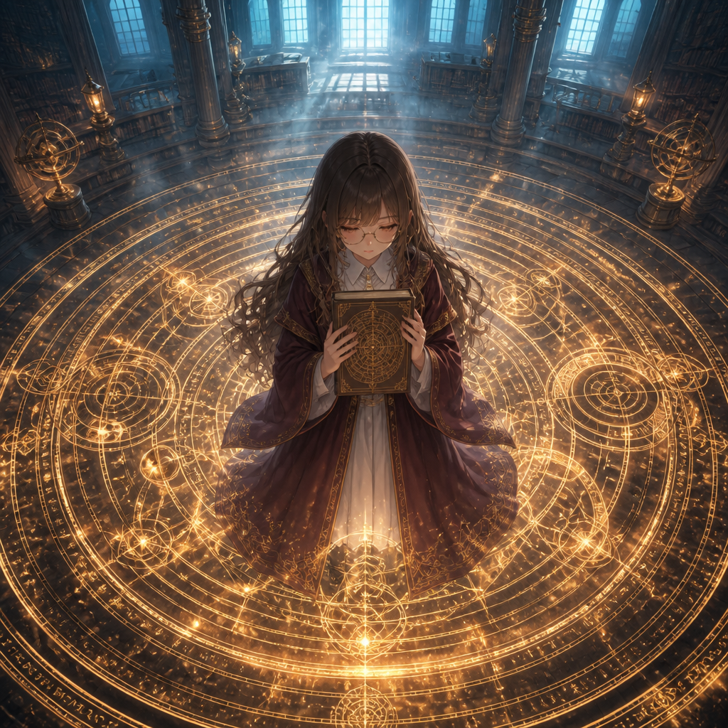 魔導書の魔女 のAI生成画像