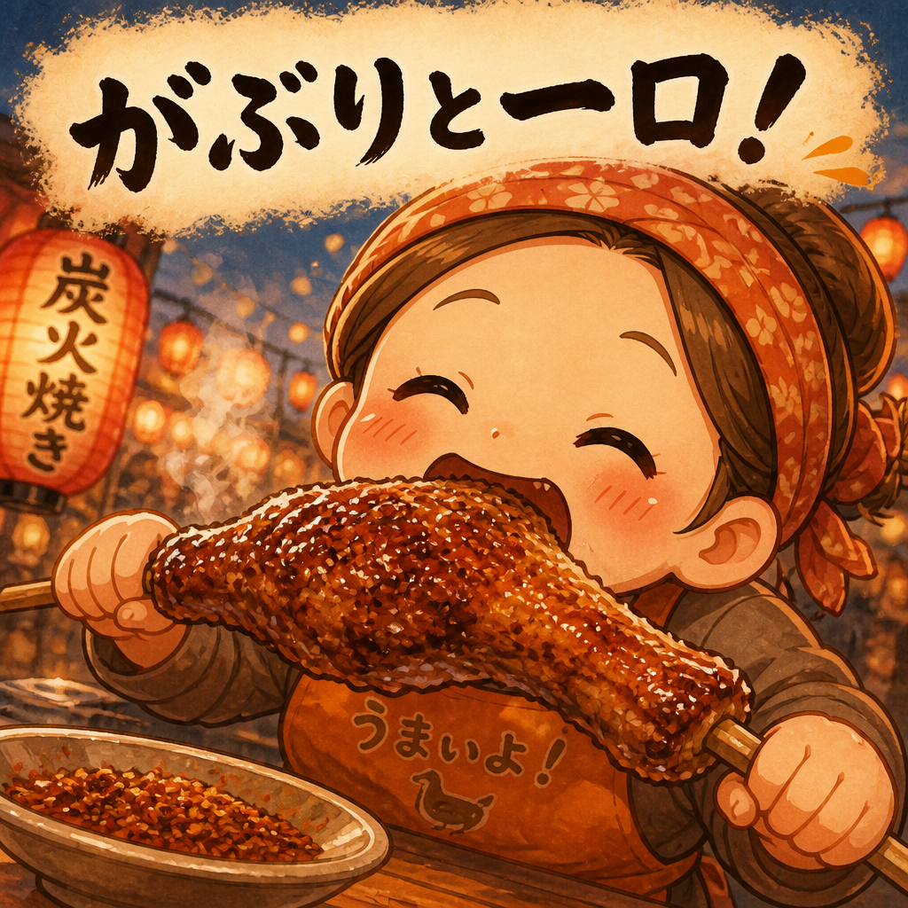 夜市の名物 焼きガチョウ脚 のAI生成画像
