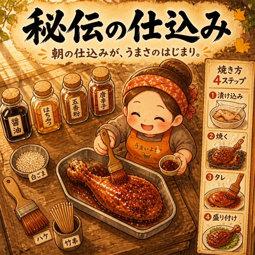 夜市の名物 焼きガチョウ脚 のAI生成画像
