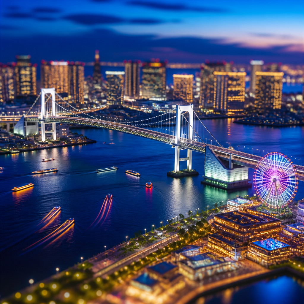 ミニチュア夜景の世界都市