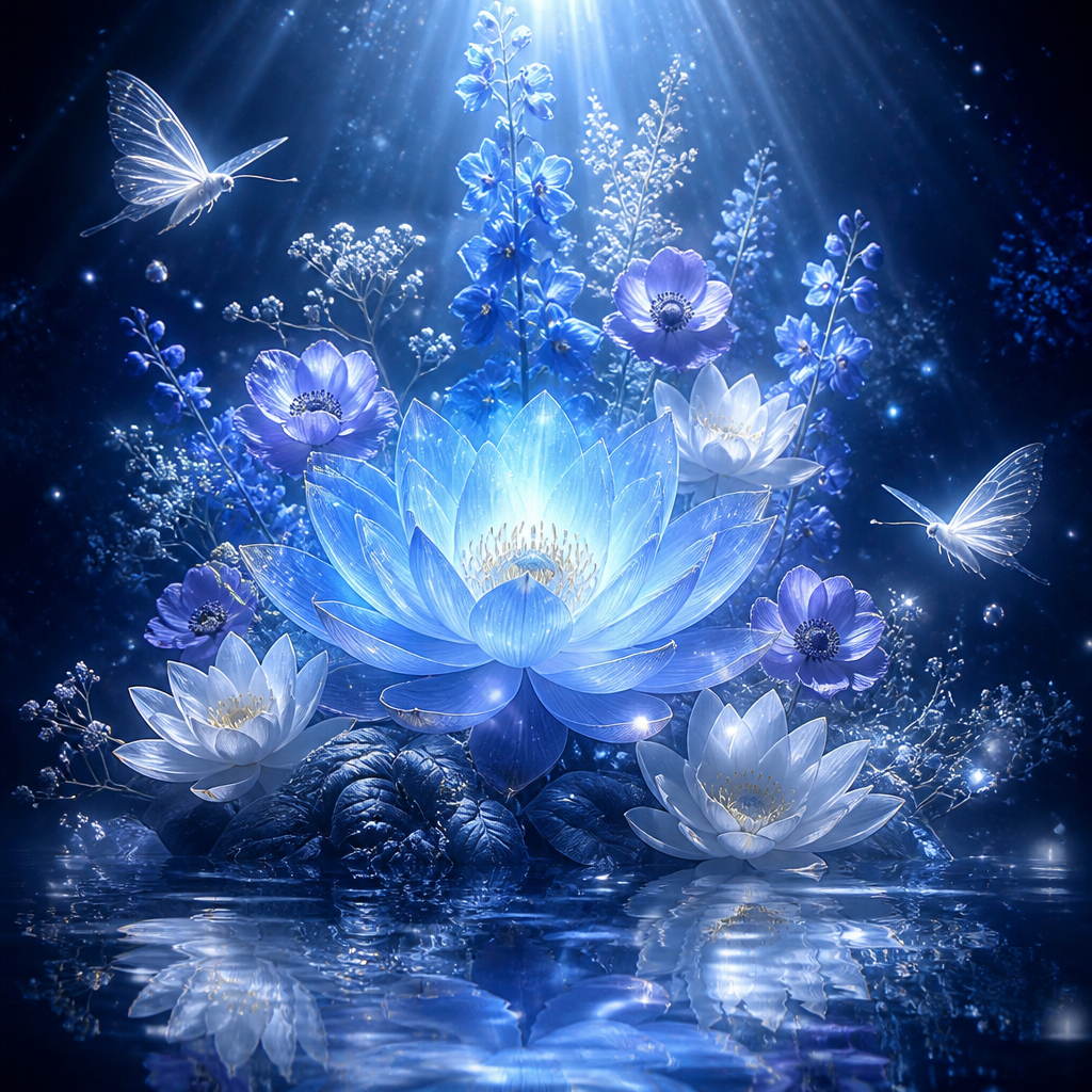 幻想の宝石花 のAI生成画像