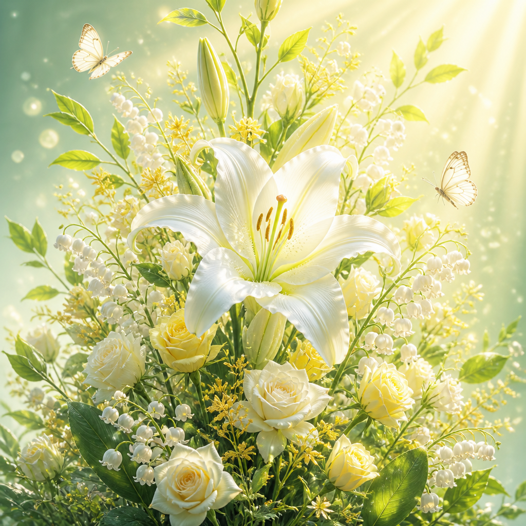 幻想の宝石花 のAI生成画像