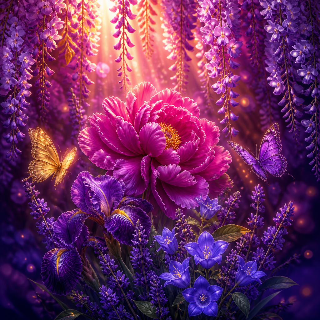 幻想の宝石花 のAI生成画像