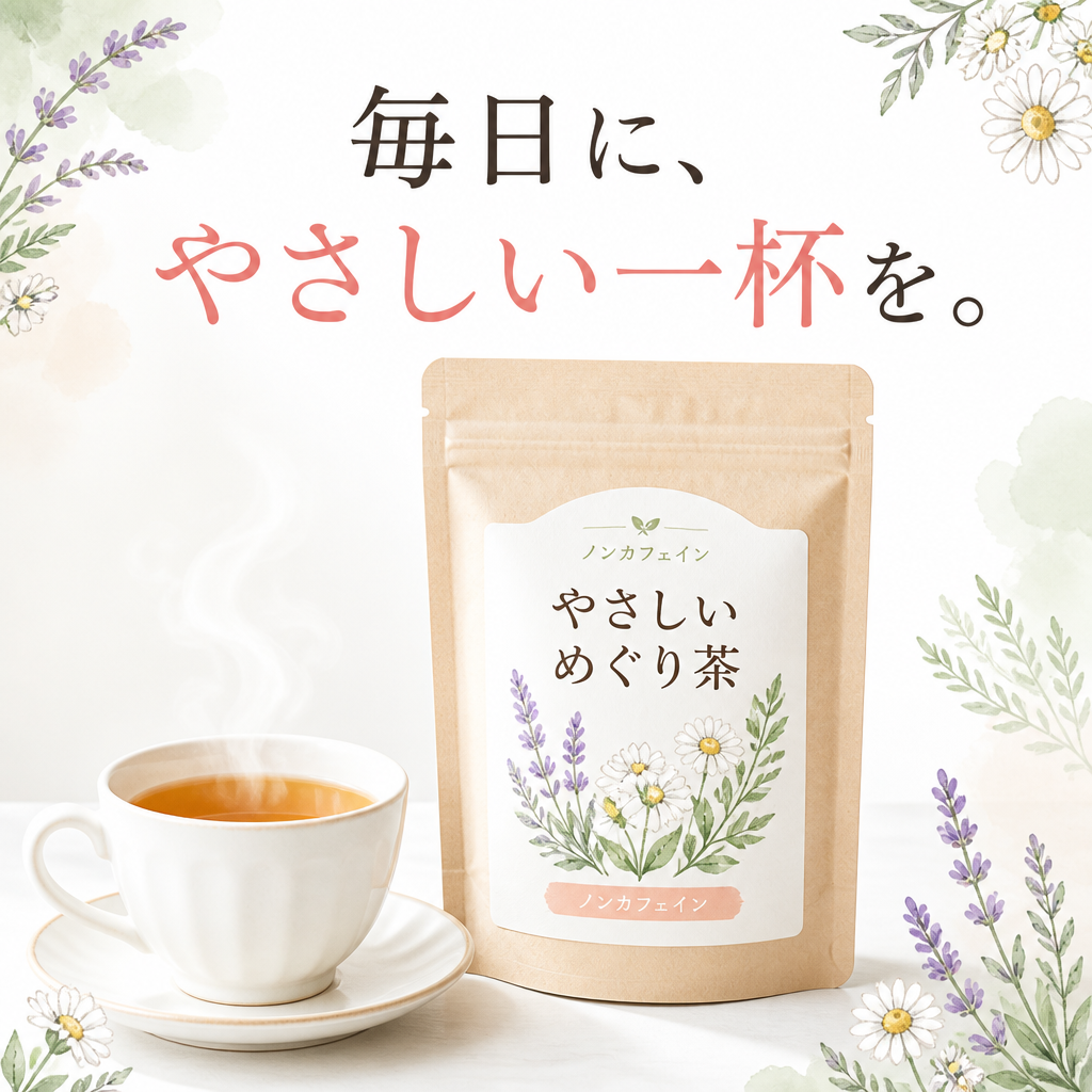 やさしいめぐり茶の広告バナー
