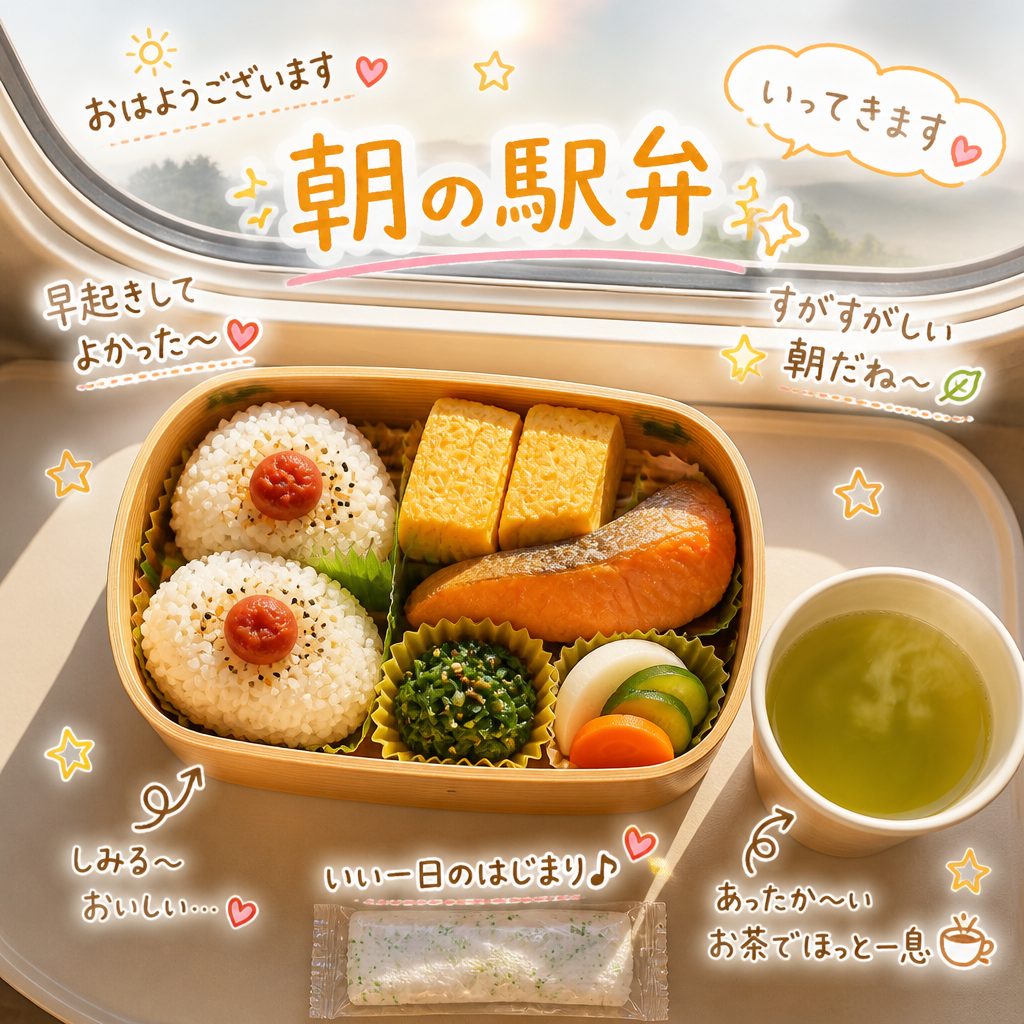 新幹線の旅の駅弁 のAI生成画像