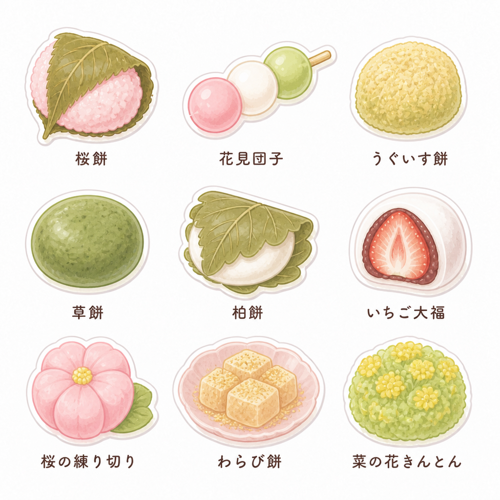 季節の和菓子図鑑 のAI生成画像