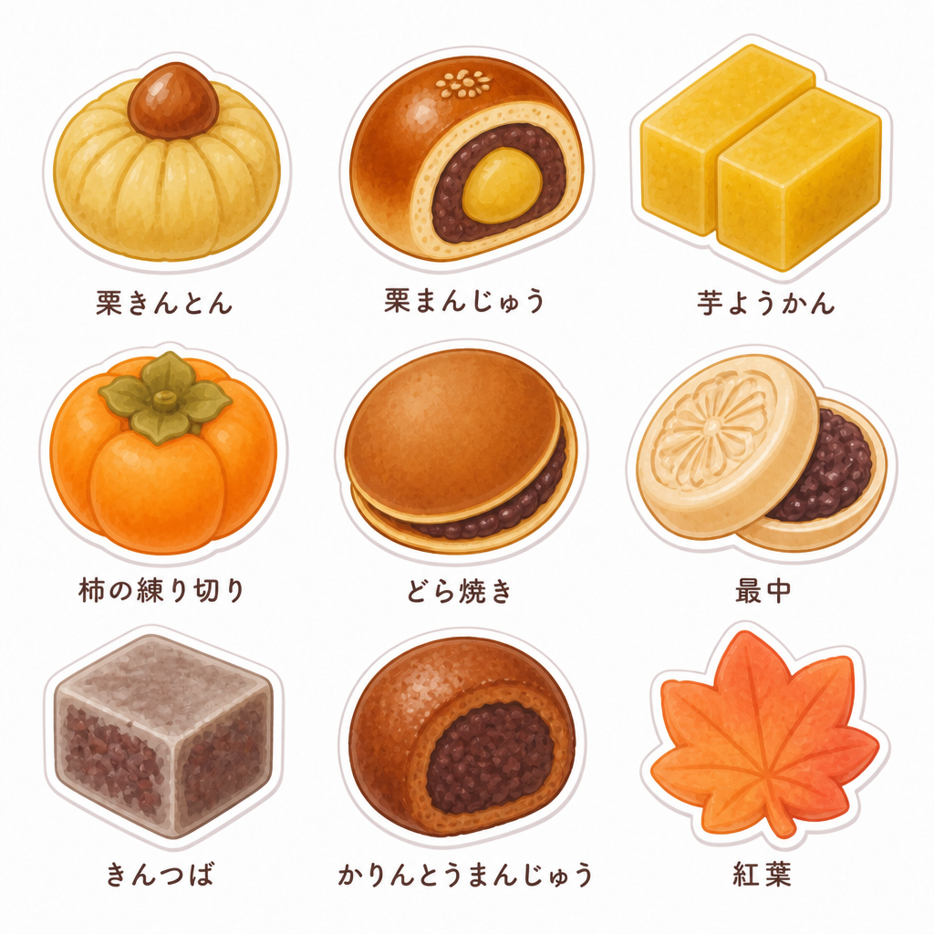 季節の和菓子図鑑 のAI生成画像