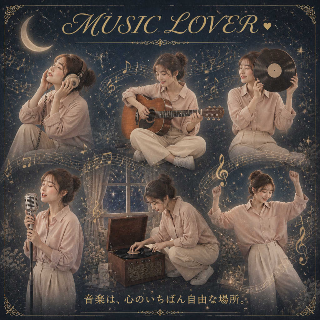 ミュージックラバー（MUSIC LOVER ポスター） のAI生成画像